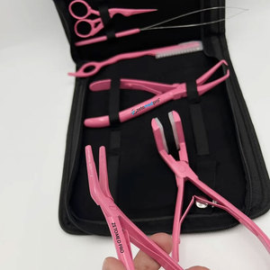 Kit de Herramientas Profesional ZETOMED PRO para Extensiones de Cabello Rosadas, Alicates de Presión con Almohadillas de Silicona y Acero Inoxidable - Product Image 5