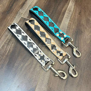 สายจูงสุนัขหนังแท้สำหรับฝึกสุนัขและเดินรูปแบบกระดานหมากรุก - Product Image 6