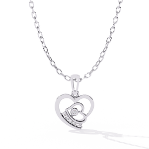 Collar con Colgante Solitario de Diamante de Laboratorio con Corte Redondo en Oro Sólido de 14K, Modelo Clásico Aries Jewel, para Mujer, Regalo para Fiestas - Product Image 3