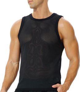 Camiseta sin mangas de punto para hombre, talla grande, cuello redondo, transpirable, holgada, estilo casual elegante, nueva colección de verano - Product Image 3