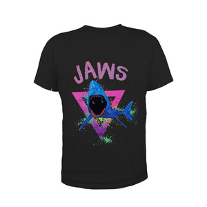 ODM alta calidad gran oferta personalizado negro 100% algodón camiseta Animal estampado logotipo personalizado neón imagen 3D bordado para hombres y mujeres - Product Image 1