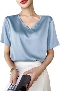 เสื้อเชิ้ตผู้หญิงแขนสั้นผ้าโพลีเอสเตอร์พิมพ์ลายดิจิทัลสีขาว ระบายอากาศได้ดี สวมใส่สบาย พร้อมผ้าซาติน - Product Image 3