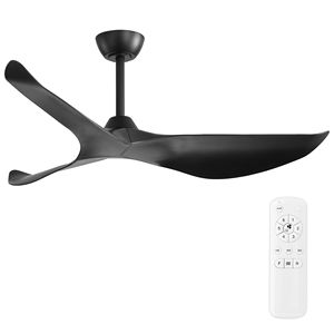 Nouveauté : Ventilateur de plafond noir de 38 pouces avec minuterie réversible 1/4/8H, moteur DC puissant, pales en ABS, sans lumière, pour salon - Product Image 1