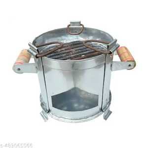 Barbecue au charbon de bois en acier inoxydable avec grille amovible - Product Image 4
