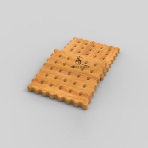 Biscuit Shape Wooden Coaster <b>Set</b>. Elegant Design Premium Creative Wholesale Drinkware For Cute Cafe & Kitchen Decoration - Product Image 1