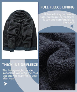 Sweat-shirt à capuche pour homme de qualité supérieure, en coton molletonné, tissu décontracté, broderie 3D, écologique, respirant, hiver - Product Image 5