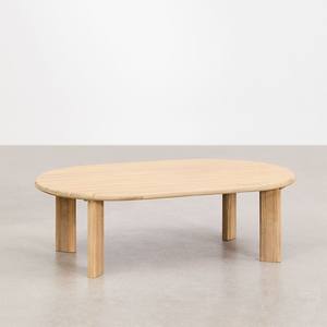 Table basse de jardin ovale Vandana Hexa Terra 100x60 cm en bois d'acacia - Product Image 3