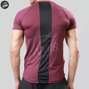 Camiseta Deportiva Transpirable para Hombre, para Gimnasio, Entrenamiento, de Poliéster/Algodón, de Secado Rápido, Compresión - Product Image 2