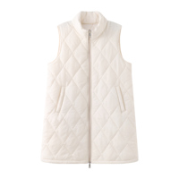 Gilet matelassé sans manches pour femme, col montant, uni, léger, chaud, imperméable, coupe-vent, ajusté, pour l'automne et l'hiver, usage quotidien