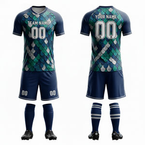 Ensemble de football sublimé en couleur, uniforme de soccer |   Maille durable à séchage rapide |   Personnalisation de l'image de marque d'équipe - Product Image 5