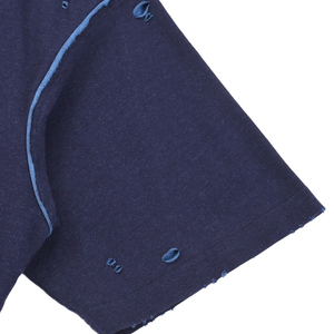 Camiseta de Manga Corta para Hombre, 100% Algodón, Formal, Transpirable, Cuello Redondo, Talla Grande, 280g, con Logotipo Personalizado y Orificios Irregulares - Product Image 6