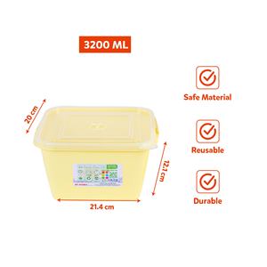 Contenedor Cuadrado de Almacenamiento de Alimentos de 3.2L al por Mayor, Libre de BPA, Reutilizable, Caja de Alimentos para Catering para Negocios de Alimentos con Tapa Abatible - Product Image 5