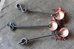 Rusty Hand forged Long Handle Tea <b>Coffee</b> <b>spoons</b> in Different Handle Design - Product Image 5
