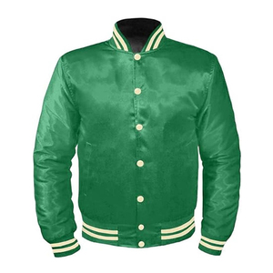 Latest Design Stain Canvas Varsity Jacket Custom Embroidered Letter <b>Pattern</b> Zipper Closure Breathable College Men - Product Image 2