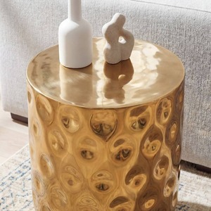 Mesa de Centro Moderna Favorita para Interiores, Diseño Geométrico, Muebles Hechos a Mano para Sala de Estar, Tapa de Metal, Estilo Contemporáneo - Product Image 5