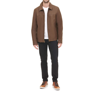 New Men's Casual <b>Sheep</b> <b>Skin</b> Leather <b>Jacket</b> Vintage Slim Fit Quilted Winter Breathable Windproof Custom Colors Men's <b>Jackets</b> - Product Image 2