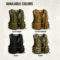 Gilet tactique réglable pour l'entraînement de force et d'endurance, système Molle à libération rapide, pour les entraînements de fitness et la course à pied