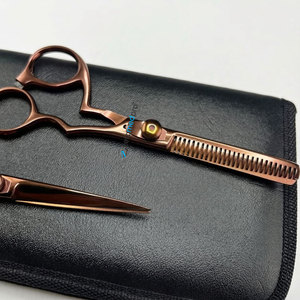 Ciseaux de coiffure professionnels en acier inoxydable japonais, rose gold, lames affûtées pour salon de coiffure et barbier - Product Image 2