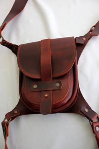 Sac à bandoulière en cuir vintage Taille Hip Sling avec logo Ceinture Multi-Fonctionnalité Pure Pattern LLB-0009C - Product Image 5