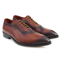 Nouvelles chaussures décontractées en cuir imprimé à lacets pour hommes |   Chaussures de style professionnel à semelle souple antidérapante résistantes à l'usure à bout pointu