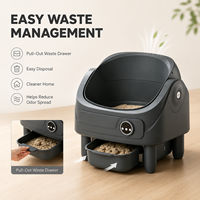 Bac à litière pour chat intelligent écologique à ouverture supérieure, grande capacité, en plastique ABS, autonettoyant, confort de voyage, nettoyage automatique, sécurité