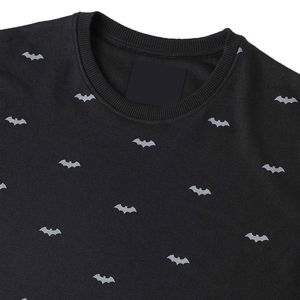 Pull en coton noir de haute qualité pour homme avec imprimé graphique sur le devant, col rond, coupe classique, manches longues, vêtement décontracté pour l'automne - Product Image 5