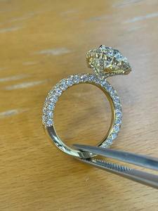 2.0 Ct Pear Cut Moissanite Diamond 14k Solid Gold Engagement <b>Ring</b> Customize Luxury Fine Jewelry <b>Ring</b> For Her Anniversary Gifts - Product Image 2