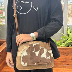 Nuevo bolso cruzado de cuero genuino de piel de vaca con pelo Real con estilo occidental, bolsos de hombro de diseñador de lujo hechos a mano para mujer bohemios - Product Image 3