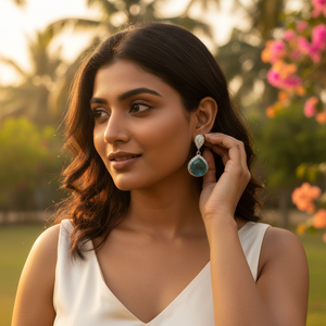 Nouvelle Arrivée 2026 Boucles d'Oreilles Pendante Émeraude Tendance de Haute Qualité en Argent Sterling 925 pour Femmes et Filles, Idéales pour Mariages et Soirées - Product Image 6