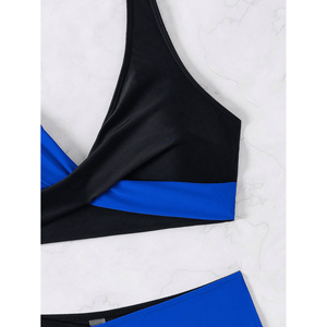 Costume da Bagno Bikini da Donna Due Pezzi Multicolore ad Asciugatura Rapida, Alla Moda, per Spiaggia - Product Image 3