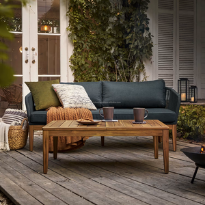 Teak Wood Solid Wood Outdoor Garden Set 4 Seater Contemporary Style Weather Resistant Furniture for Patio <b>Balcony</b> Courtyard - Product Image 2