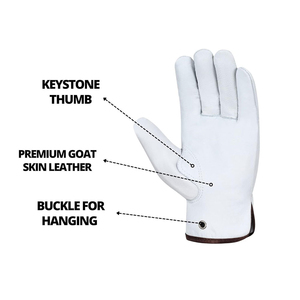 Gants de conducteur en cuir de qualité supérieure OEM ODM, excellente adhérence, gants de travail en cuir véritable durables, fournisseur - Product Image 2