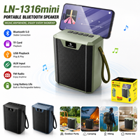 Haut-parleur sans fil de poche LN-1316mini 6W, lecteur audio à volume élevé, prise en charge des cartes USB et TF avec sangle de transport, personnalisation OEM usine