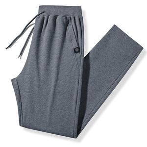 Nouveauté 2026 : Pantalon de survêtement homme noir uni, coupe ample, personnalisable avec logo, pour la gym, l'entraînement, le streetwear et le jogging - Product Image 3