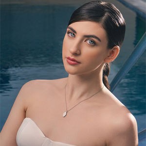 สร้อยคอเพชรชุบทองคำสีกุหลาบ Zyorio Jewels PD9 ดีไซน์หรูหรา พร้อมสัญลักษณ์แห่งความรักนิรันดร์ เหมาะสำหรับเป็นของขวัญหมั้นหรือวันครบรอบสำหรับผู้หญิง - Product Image 5