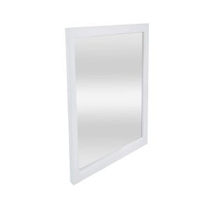 Specchio da Parete Decorativo Moderno Rettangolare con Cornice Bianca 16x16 per Bagno, Soggiorno o Matrimonio - Product Image 2