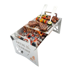 Barbecue portable en acier inoxydable 304, pliable, au charbon de bois, pour le camping, le pique-nique en plein air, version 2 - Product Image 3