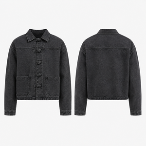 Veste en jean personnalisée pour homme, style minimaliste, denim brut pour marques de boutiques, vente en gros, livraison directe d'usine - Product Image 1