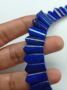 Premium Natural Lapis Lazuli <b>Choker</b> Necklace With Graduated Rectangular Gemstone Fancy Cut Collarette Style Jewelry <b>For</b> <b>Women</b> - Product Image 4