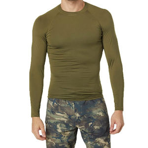 Camiseta Deportiva de Manga Larga para Hombre, Transpirable, de Secado Rápido, Compresión, Cuello Redondo, para Entrenamiento - Product Image 1