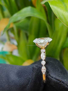 Bague de fiançailles et de mariage en or style vintage avec diamant, certifiée IGI, bijoux de luxe, sertissage clos, taille brillant pour femme - Product Image 4