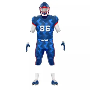 ชุดยูนิฟอร์มอเมริกันฟุตบอลแบบสั่งทำพิเศษ เสื้อเจอร์ซีย์แบบซับลิเมชั่น กางเกงทนทาน น้ำหนักเบา แห้งเร็ว ชุดทีม - Product Image 2