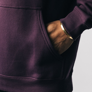 Nouveau sweat à capuche uni en gros, haute qualité, coton/polyester, coupe régulière, doublé, 360g, pour hommes - Product Image 4
