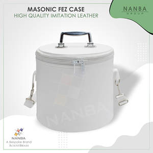 กล่องเก็บหมวกเฟซลายปักด้วยเครื่องจักรคุณภาพพรีเมียม - กล่องเก็บหมวกหนังเทียมพร้อมซิปปิด |   ไวท์ เดลี่ ยูส - Product Image 4