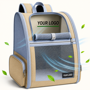Breathable Adjustable Zipper Closure <b>Pet</b> Backpack OEM ODM Custom Logo Mesh <b>Carrier</b> for Cats Small Dogs Factory Direct Wholesale - Product Image 1