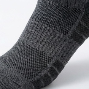 Crew <b>Socks</b> Solid <b>Black</b> Knitted Breathable Polyester Spandex Running Athletic <b>Socks</b> for Adults Summer Use - Product Image 5
