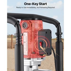 2200W Electric T <b>Post</b> <b>Driver</b> Powerful Handheld Pile <b>Driver</b> for Fence 2.17 In/55mm & 2.76 In/70mm Sleeves Met - Product Image 4