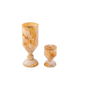 Ensemble de brûleurs à bakhoor en résine avec couvercle – Élégant coffret cadeau de brûleurs à encens arabes 2 pièces Décoration Majlis Vente en gros - Product Image 1