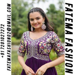 Vestido largo de diseñador para mujer con bordado Zari Lentejuelas Trabajo Faux Blooming para boda Fiesta Festival Wear Nueva colección Salwar - Product Image 2