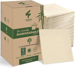 Servilletas de Papel de Bambú Premium de 3 Capas, Servilletas Desechables para Aerolíneas, Servilletas de Mesa Desechables de Alta Calidad - Product Image 2